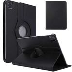 HTstore Apple iPad Pro 12.9 2020 4. Nesil Zore Dönebilen Standlı Siyah Kılıf
