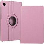 HTstore Huawei Matepad T10 Htstore Dönebilen Standlı Kılıf-Pembe Açık - Açık Pembe