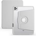 HTstore iPad Pro 11 2021 (3.nesil) Kılıf Htstore Termik Kalem Bölmeli Dönebilen Standlı Kılıf - Gri
