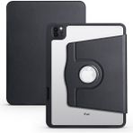 HTstore iPad Pro 11 2021 (3.nesil) Kılıf Htstore Termik Kalem Bölmeli Dönebilen Standlı Kılıf-Siyah