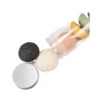 Htun 8 Adet Doğal Konjac Yüz Puf Yüz Temizleme Yıkama Sünger Exfoliator Temizlik Yarı Dairesel Sünger Puf Yüz Temizleme Aracı | Kozmetik Puf (Yurt Dışından) - Sarı