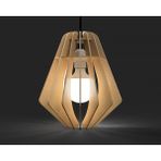 Hü Ma Tasarım ve Aksesuar Beyrut Modern Tasarım Doğal Ahşap Mdf 3D Lazer Kesim Rustik Salon Avize - Akça