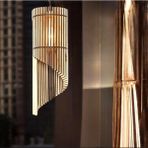 Hü Ma Tasarım ve Aksesuar Çizgi Modern Tasarım Doğal Ahşap Mdf Lazer Kesim Rustik Salon Avize - Akça