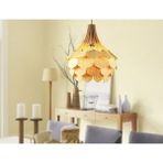 Hü Ma Tasarım ve Aksesuar Ingiliz Tarzı Altıgen Modern Globe Küre Doğal Ahşap Mdf 3D Lazer Kesim Rustik Salon Avize - Ceviz