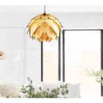 Hü Ma Tasarım ve Aksesuar Ingiliz Tarzı Oval Modern Globe Küre Ahşap Mdf 3D Lazer Kesim Rustik Salon Avize - Akça