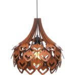 Hü Ma Tasarım ve Aksesuar Ingiliz Tarzı V Kare Modern Globe Küre Doğal Ahşap Mdf 3D Lazer Kesim Rustik Salon Avize - Ceviz