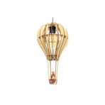 hü ma tasarım ve aksesuar Kapadok Çocuk Genç Odası Için Doğal Ahşap Mdf 3d Puzzle Uçan Balon Avize- Biblo Ampul Dahil Değildir