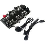 Hua3C C Bilgisayar Anakart Ide 1 Ila 6 Pwm/argb Hub 4-Pın Fan Adaptör 5V 3-Pın Rgb Dönüştürücü (Yurt Dışından) - Siyah