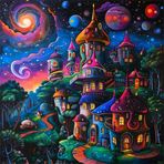 Huacan Kanaviçe Seti Önceden Baskılı Manzara Desen Nakış 11 Katlı Kabartmalı Ev İşleme Kiti Yetişkinler Yeni Başlayanlar Yaşlılar için 40 x 40 cm