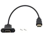 HuaLiSiJi Montaj Paneli ile HDMI Uzatma Kablosu 4K HDMI Kablosu 10 Gbps 60Hz Blu-Ray Oynatıcı, HD TV, XBOX360, 3D TV (1,5 m) için