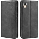 HualuBro ZenFone Live L1 Kılıf, Retro PU Deri Cüzdan Flip Folyo Darbeye Dayanıklı Koruyucu Telefon Kılıfı Asus ZenFone Live L1 ZA550KL G552KL (Siyah) için Kimlik Kredi Kartı Yuvaları