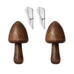 Huamengyuan 2 Adet Shiitake Mantar Duvar Kancaları, Yaratıcı Kanca Kendinden Yapışkanlı Duvar Kancaları Çocuk Çıkartmaları Havlu Mont, Atkı, Mutfak için Duvar Askısı