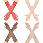 Huamengyuan File eldiven, file eldiven, cadılar bayramı, uzun ve kısa file eldiven, parmaksız retro parti, balık ağı eldiveni, kadınlar için, gelin maskeli balo, bar, tip 1, Ölçü Birimi