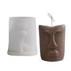 Huamengyuan İnsan yüzü silikon kalıpları, kendin yap mum kalıbı seti, 3D silikon mum kalıbı seti, kendin yap silikon mum kalıbı, kokulu mum, aroma taşları, sabun üretimi için