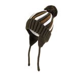 Huamengyuan Kışlık bere, üniseks, bebek örgü bere, çocuk, küçük çocuk, kışlık şapka, Earflap örgü, sıcak tutan şapka, polar astarlı bere, küçük çocuklar için, kürklü ponponlu örgü kayak beresi, asker