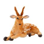 Huamengyuan Pelüş hayvan pelüş yumuşak geyik yavrusu geyik kahverengi pelüş hayvan geyik geyik kahverengi gerçekçi sika geyiği pelüş hayvan hediye pelüş yastık çocuklar erkek kız çocukları için 30 cm