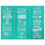 Huamengyuan Serigrafi şablonları, kendin yap, kendinden yapışkanlı, tekrar kullanılabilir, aile teması, ağ transfer şablonu, ev dekorasyonu, el işi, tişört, mobilya, duvar, tebeşir tahtası, mavi 10