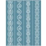 Huamengyuan Serigrafi şablonları, kendin yap, kendinden yapışkanlı, tekrar kullanılabilir, aile teması, ağ transfer şablonu, ev dekorasyonu, el işi, tişört, mobilya, duvar, tebeşir tahtası, mavi, L16