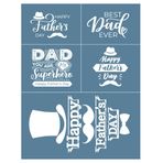 Huamengyuan Serigrafi şablonları, kendin yap, kendinden yapışkanlı, tekrar kullanılabilir, aile teması, ağ transfer şablonu, ev dekorasyonu, el işi, tişört, mobilya, duvar, tebeşir tahtası, mavi, L89