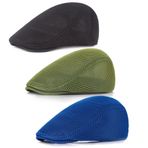 Huamengyuan Sun Hats for Women Wide Brim Sun Hat UV Protection Caps Floppy Beach Packable Visor üniseks kep ayarlanabilir saf renk baseboard beyzbol şapkası şapka, Siyah, ordu yeşili, kraliyet mavisi,
