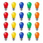 HUAMu 20'li paket renkli 3 W LED ampul e27 aydınlatma ampulü, renkli ampul, düğün, cadılar bayramı, Noel, parti, bar için, karışık renkler, kırmızı, yeşil, mavi, turuncu, sarı