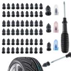 HUAREW 60 adet vakumlu lastik onarım çivisi, hortumsuz lastik onarım seti, tornavida, otomobil, kamyon, karavan, bisiklet için lastik onarım seti