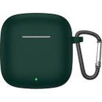 Huawei Freebuds Se 3 / Se 2 Uyumlu Silikon Kulaklık Kılıfı – Darbe Emici, Askılı, Şarj Destekli Koruyucu Kapak - Koyu Yeşil