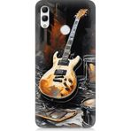 Huawei Honor 10 Lite Uyumlu Gitar Ve Bateri Desenli Silikon Kılıf