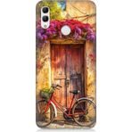 Huawei Honor 10 Lite Uyumlu Kapı Ve Bisiklet Desenli Silikon Kılıf
