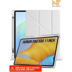 Huawei Honor Pad X8A 11 Inç Uyumlu Akıllı Kapak Kalem Bölmeli Tri Folding Tablet Kılıfı - Gri