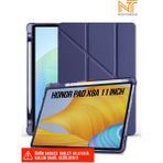 Huawei Honor Pad X8A 11 Inç Uyumlu Akıllı Kapak Kalem Bölmeli Tri Folding Tablet Kılıfı - Lacivert