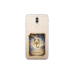 Huawei Mate 10 Lite ile Uyumlu Burç Kartları Akrep Tasarımlı Şeffaf Silikon Kılıf