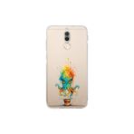 Huawei Mate 10 Lite ile uyumlu Splash ahtapot tasarımlı şeffaf silikon kılıf