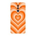 Huawei Mate 10 Pro İle Uyumlu Siyah Groovy Heart Desenli Silikon Kılıf