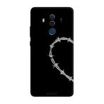 Huawei Mate 10 Pro İle Uyumlu Siyah heart string Desenli Silikon Kılıf