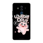 Huawei Mate 10 Pro İle Uyumlu Siyah Lovely Day Desenli Silikon Kılıf