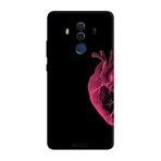 Huawei Mate 10 Pro İle Uyumlu Siyah Pink Heart Desenli Silikon Kılıf