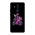 Huawei Mate 10 Pro İle Uyumlu Siyah Pink Rush Desenli Silikon Kılıf