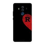 Huawei Mate 10 Pro İle Uyumlu Siyah R-Harfli Touch of Love Desenli Silikon Kılıf