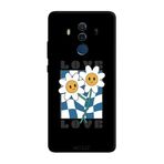 Huawei Mate 10 Pro İle Uyumlu Siyah Twisted Love Desenli Silikon Kılıf