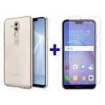 Huawei Mate 20 Lite Kilif Kamera Korumali Seffaf Silikon + Cam