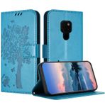 Huawei Mate 20X için JayModCase Kılıf, Kart Yuvalı Deri Çevirmeli Kılıf Koruyucu Kılıf, Stand Fonksiyonu, Manyetik Kapatma, Huawei Mate 20X ile Uyumlu Cep Telefonu Kılıfı - Mavi