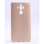 Huawei Mate 9 Uyumlu Mat Yumuşak Silikon Kılıf (Altın Rengi)