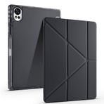Huawei MatePad 12x ile Uyumlu Kılıf Tri Folding Silikon Kalem Bölmeli Katlanabilir Standlı PU Deri Yumuşak Kapak, Tablet Kılıfı [Akıllı Kapak, Uyku Modlu], 12" inç - Siyah
