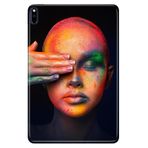 Huawei MatePad Pro 10.8" ile Uyumlu Desenli Silikon Kılıf, Festival Makyajı, Çok Renkli avonm-v-cvr459206