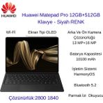 HUAWEI MatePad Pro 12.2'' PaperMatte Edition + Klavye - 12+512GB - Siyah+Anker Power Bank ve 3.nesil Kalem Hediye - 512 GB - 3. NESİL KALEM HEDİYE + POWER BANK