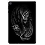 Huawei MatePad T10S ile Uyumlu 10.1" Tablet Kılıfı, Desenli Silikon, Siyah Kedi avonm-v-cvr459919