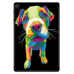 Huawei MatePad T10S ile Uyumlu 10.1" Tablet Kılıfı, Desenli Silikon, Yavru Pitbull, Çok Renkli avonm-v-cvr459946