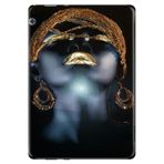 Huawei MediaPad T3 9.6" ile Uyumlu Desenli Silikon Tablet Kılıfı, İkon Kadın, UV Baskılı avonm-v-cvr460023