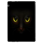 Huawei MediaPad T3 9.6" ile Uyumlu Desenli Silikon Tablet Kılıfı, Karakedi, UV Baskılı avonm-v-cvr460042